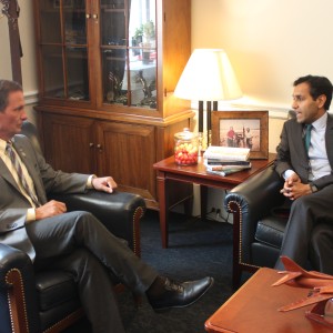 MP Rehman Chishti speaking with Congressman Chris Stewart (R – UT, 2)
