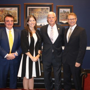 MP’s Tommy Sheppard, Michelle Donelan, and David Morris with Congressman Steve Womack