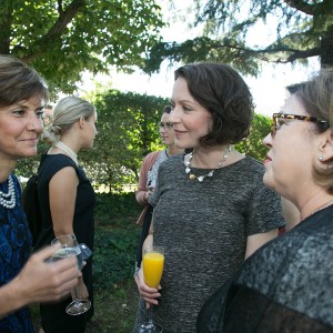 (from the left) The Honorable Capricia Marshall, Mrs. Jenni Haukio, and Janet Blanchard. Photo by Jenni Lehman.