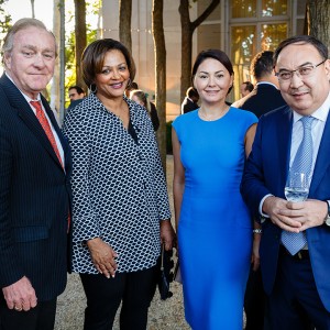 (from left) Robert Devaney, Marcia Jackson, His Excellency Erzhan Kazykhanov, Ambassador of Kazakhstan and his wife.
