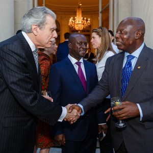 Carlos Gutierrez, former Secretary of Commerce under President George W. Bush and Chair of the Meridian Board of Trustees & His Excellency Dr. Barfour Adjei-Barwuah, Ambassador of Ghana.