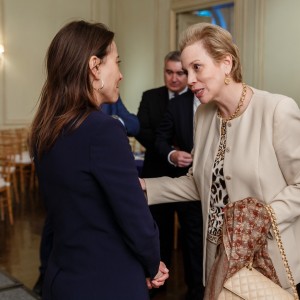 Her Excellency Shrifa Lalla Joumala Alaoui, Ambassador of Morocco and The Honorable Dina Powell.