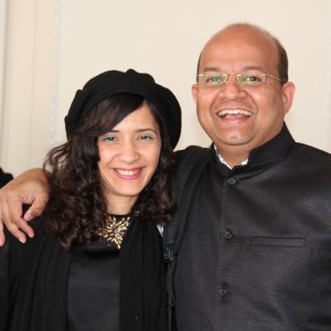 (from the left) Yasmine El-Baggari, Founder of Voyaj, Inc.; and Mandar Apte, Executive Director of “From India with Love.”