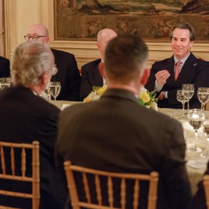 Meridian President and CEO Ambassador Stuart Holliday guides a conversation on U.S.-Spain security cooperation. Photo credit: Stephen Bobb