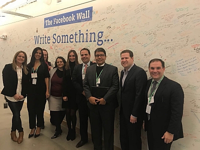 Legislation and Regulation for the Digital Age IVLP participants take a group photo at Facebook's Offices in Washington, DC