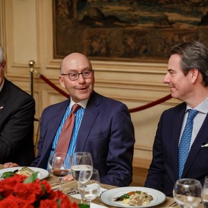 BMO Financial Group Vice Chair	Ambassador David Jacobson is flanked by Commerce Department DAS John Andersen and Meridian President and CEO Ambassador Stuart Holliday. Photo credit: Stephen Bobb