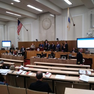 MPs being introduced to the State Legislature by President of MA State Senate