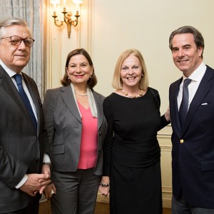 His Excellency Oscar Alfonso Sebastian Silva Navarro (Ambassador of the Republic of Chile), Her Excellency Martha Bárcena Coqui (Ambassador of the United Mexican States), The Honorable Laurie Fulton, and The Honorable Stuart W. Holliday. Photo: Jessica Latos.