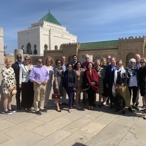 The delegation exploring the sites in Morocco