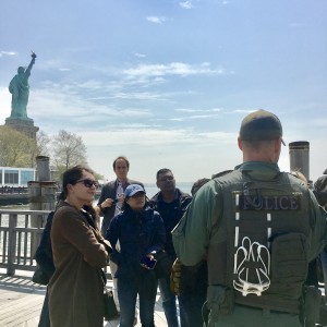 Visitors are briefed by National Park Police SWAT at Statue of Liberty and Ellis Island.