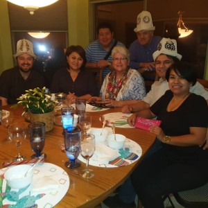 Kyrgyz visitors are welcomed at a home hospitality in Tucson, Arizona
