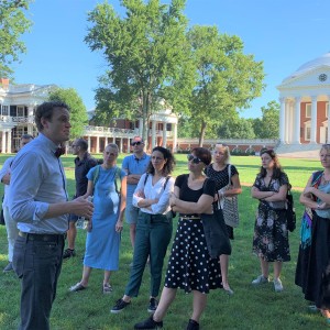 Participants receive a comprehensive tour of the Quad at the University of Virginia, illuminating the role of enslaved laborers in building the historic campus.