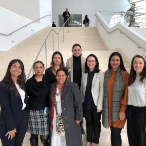 Visitors with Tonis Montes and Belquis Ahmadi following their meeting on inclusive peace processes and gender policy at the United States Institute of Peace (USIP).