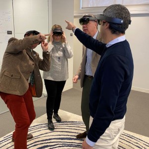 More participants trying out the Microsoft HoloLens at Case Western Reserve University