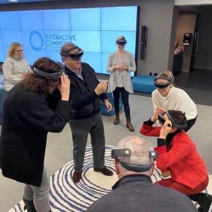 Participants trying out the Microsoft HoloLens at Case Western Reserve University