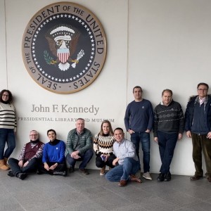 The group stopped by the JFK Presidential Library and Museum in Boston, Massachusetts