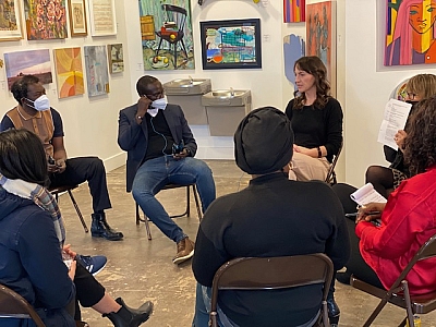 During a stop in Kansas City, officials from Senegal's Ministry of Culture met with a number of artists and arts organizations, including a roundtable with the Kansas City Artists Coalition.
