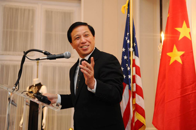 His Excellency Zhang Yesui, Ambassador of the People’s Republic of China addresses guests at the Chinese Lunar New Year Celebration. Photos by Joyce N. Boghosian
