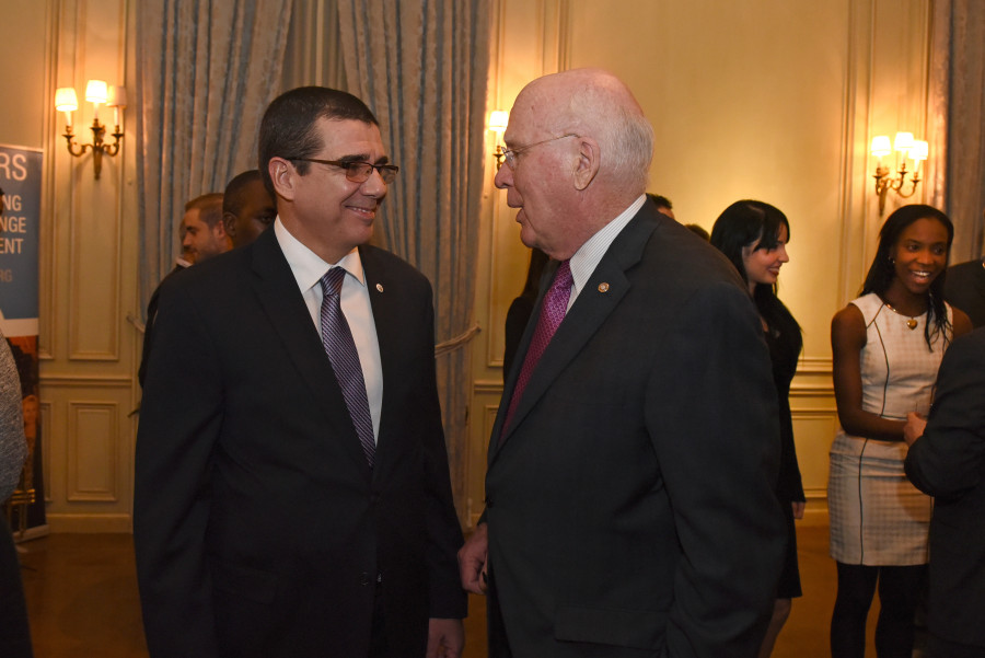 Senator Pat Leahy with Ambassador of Cuba to the United States, Dr. José Ramón Cabañas