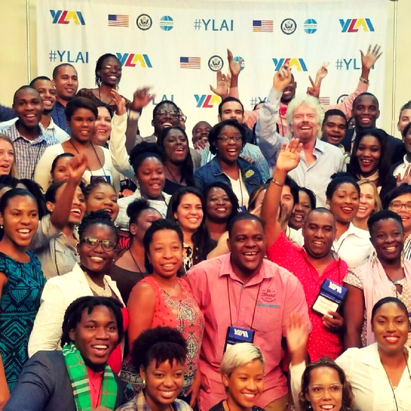 Participants joined Sir Richard Branson after his remarks on June 6, 2017.