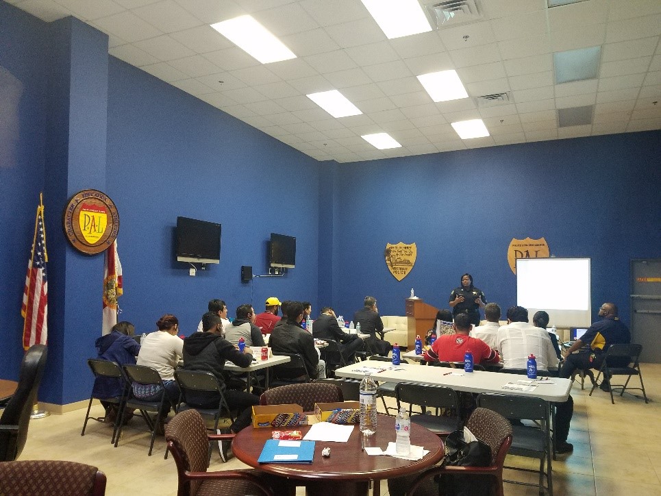 IVLP participants meet with the Jacksonville Police Athletic Leage (PAL)