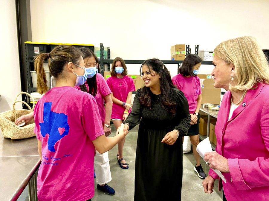 Anum Qaisar, Member of the British Parliament and Representative Sylvia Garcia (D, TX-29) received a tour of the Center for Pursuit in Houston, Texas, during the British American Parliamentary Group IVLP program.