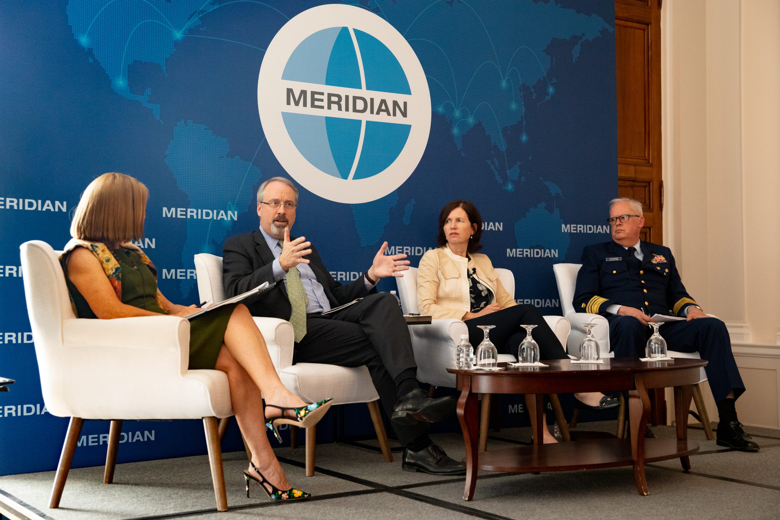 James DeHart, U.S. Coordinator for the Arctic Region, U.S. Department of State, speaks onstage during the 2022 Diplomacy Forum’s “Breaking the Ice: The Emerging Landscape for Arctic Diplomacy” panel.