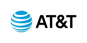 AT&T logo in blue and black